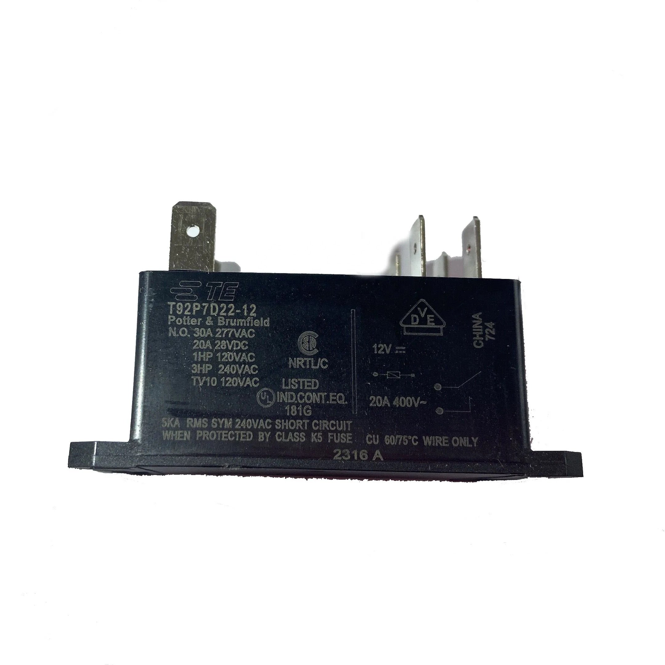 New original Power Relay T92P7D22 12VDC 40A DPST-NO(68.58x34.54x37.97)mm Flange DIP General Purpose Relays T92P7D22-12